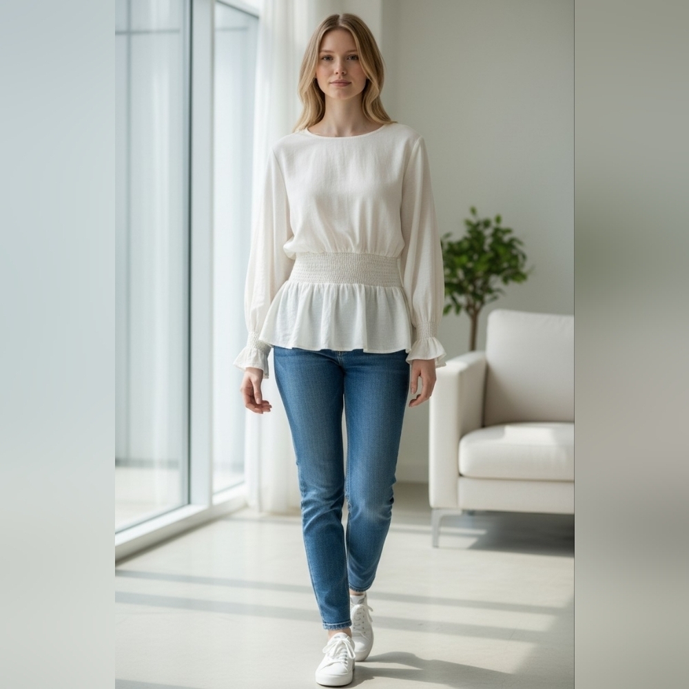 NWOT RW& CO Long Sleeve Fleece Inside Top